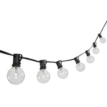 Indoor/Outdoor 25 ft. Contemporary Rustic Incandescent G40 Bistro Globe Bulb String Lights